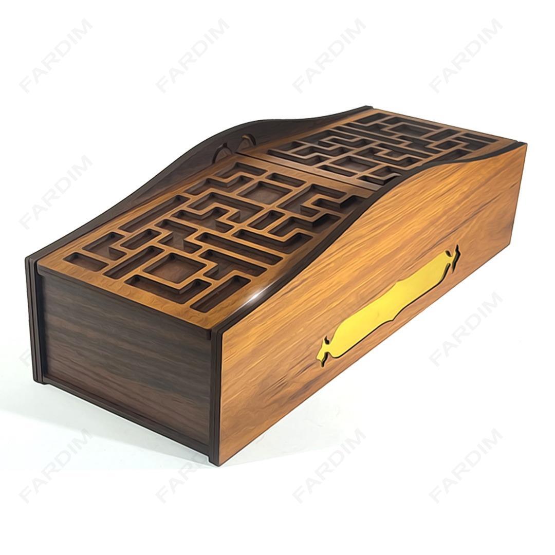 طرح برش لیزری جعبه دمنوش دو درب کد A132271